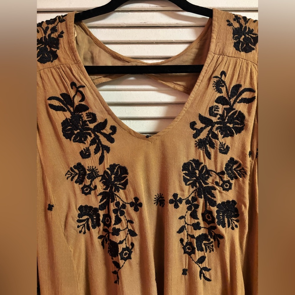 Free People Sweet Tennessee Embroidered Floral Tunic Dress size XS - Picture 5 of 12